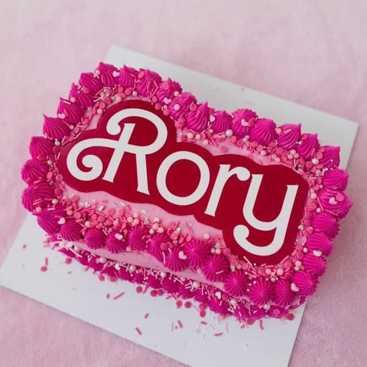 Custom Pink Name Cake Kit