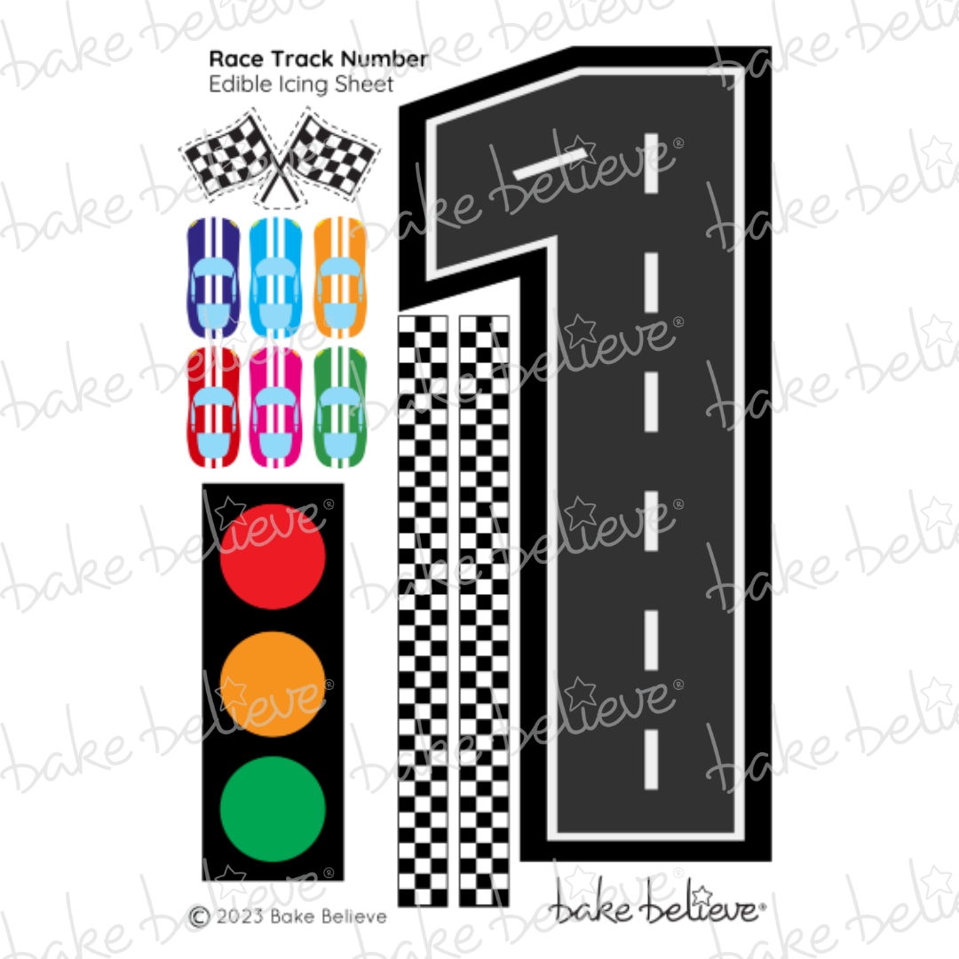 Race Track Edible Image Set