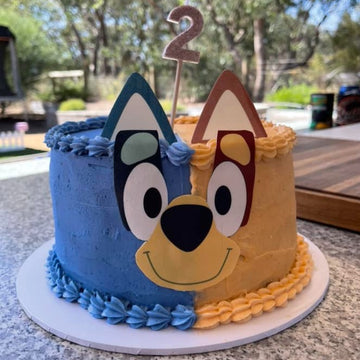 Custom Half Blue/Orange Pup Cake Kit