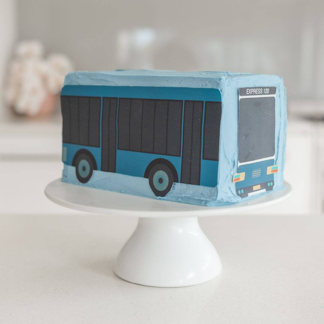 Blue Bus Cake