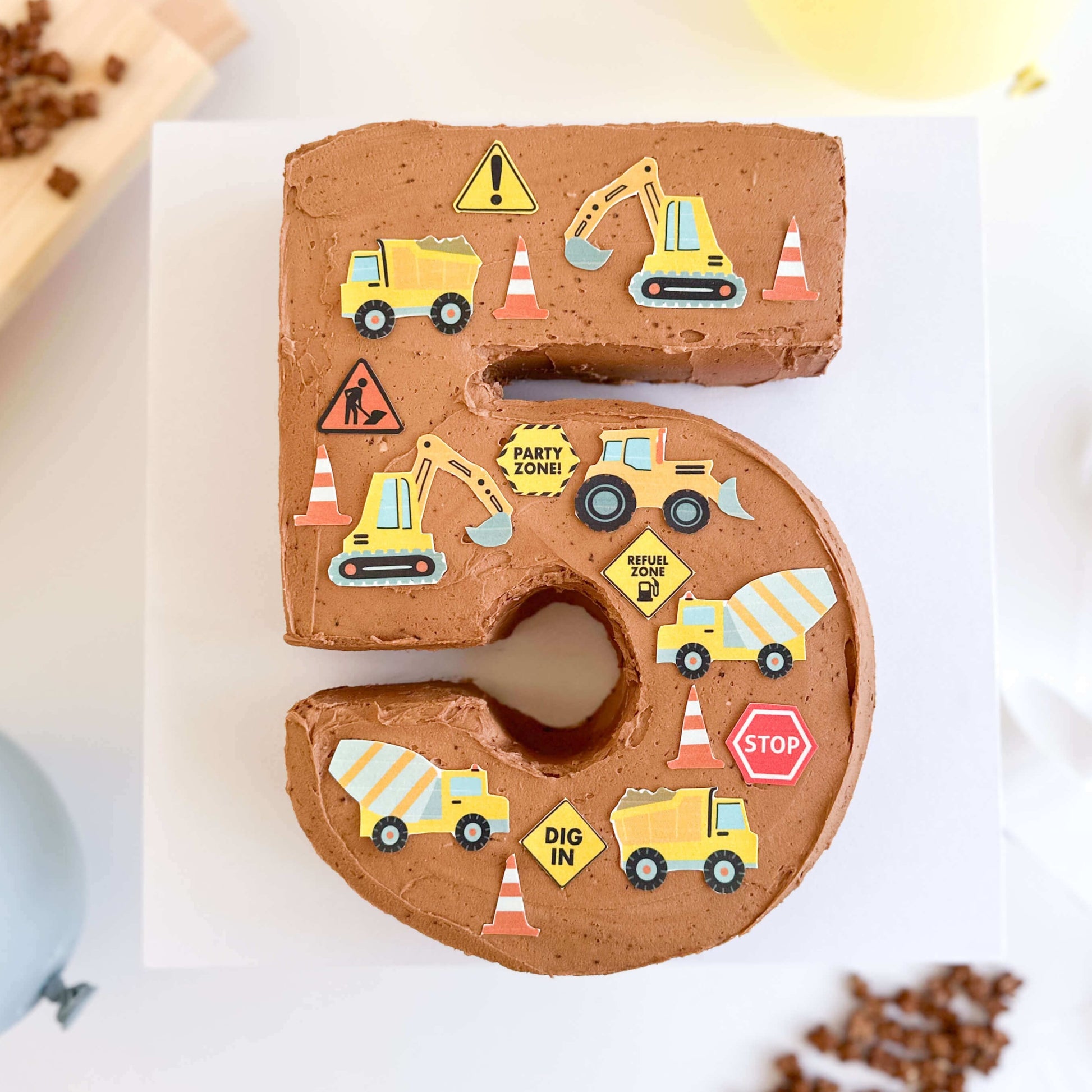 Construction Number Cake Kit