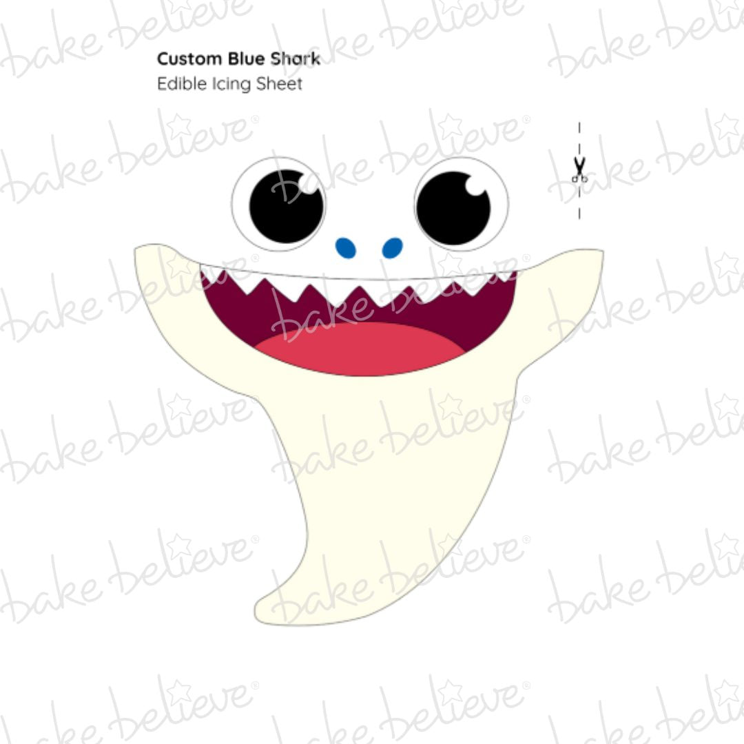 Custom Blue Shark Edible Images