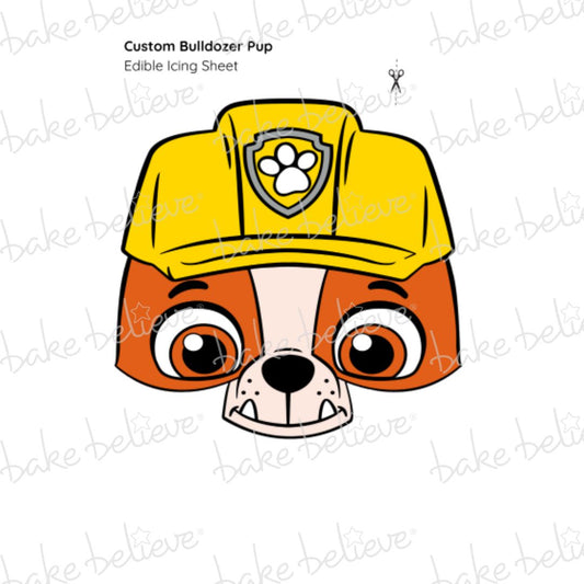 Custom Bulldozer Pup Edible Images