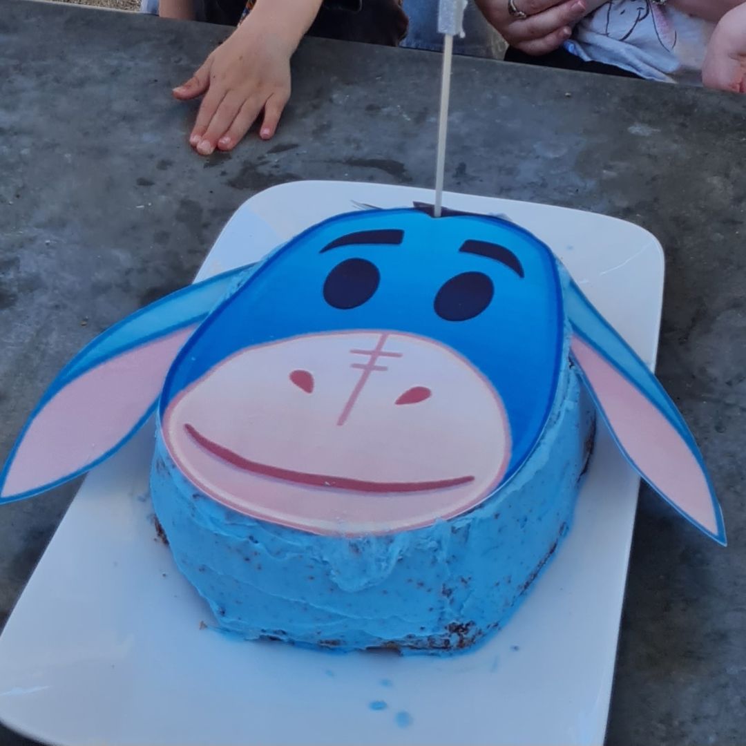 Custom Eeyore Inspired Cake