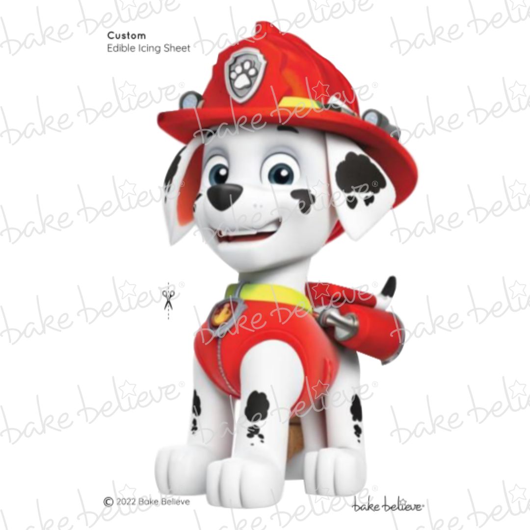 Custom Firefighter Pup Edible Images