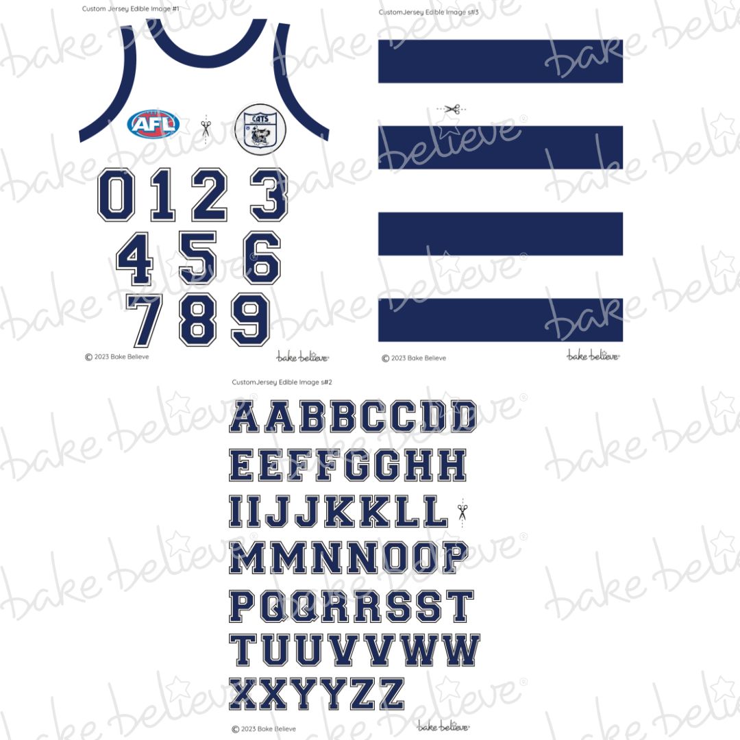Geelong Cats AFL Jersey Edible Images