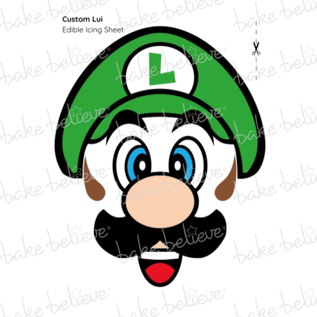 Custom Luigi Inspired Edible Images