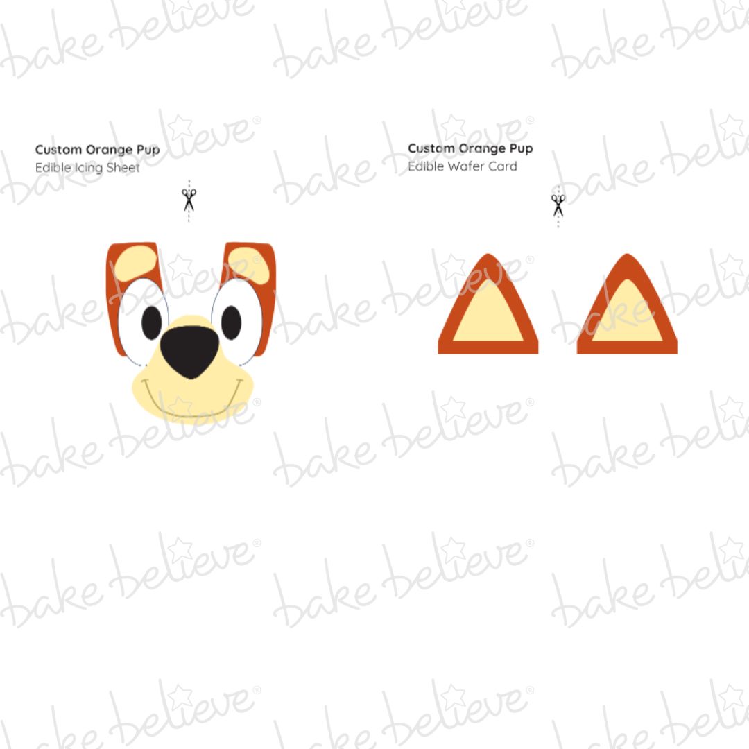 Custom Orange Pup Edible Images