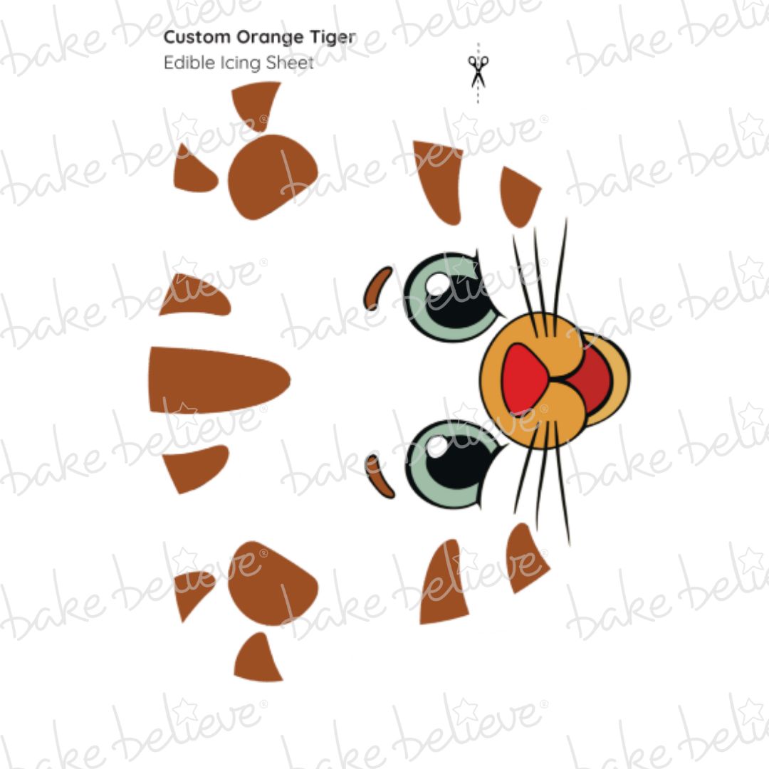 Custom Orange Tiger Edible Images