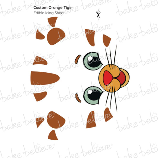 Custom Orange Tiger Edible Images