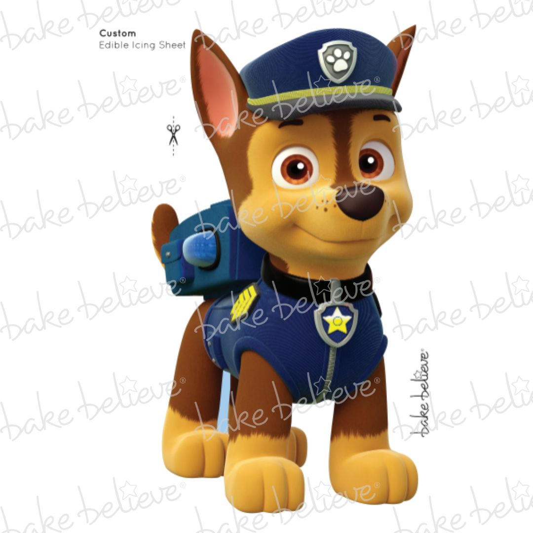 Custom Policeman Pup Edible Images