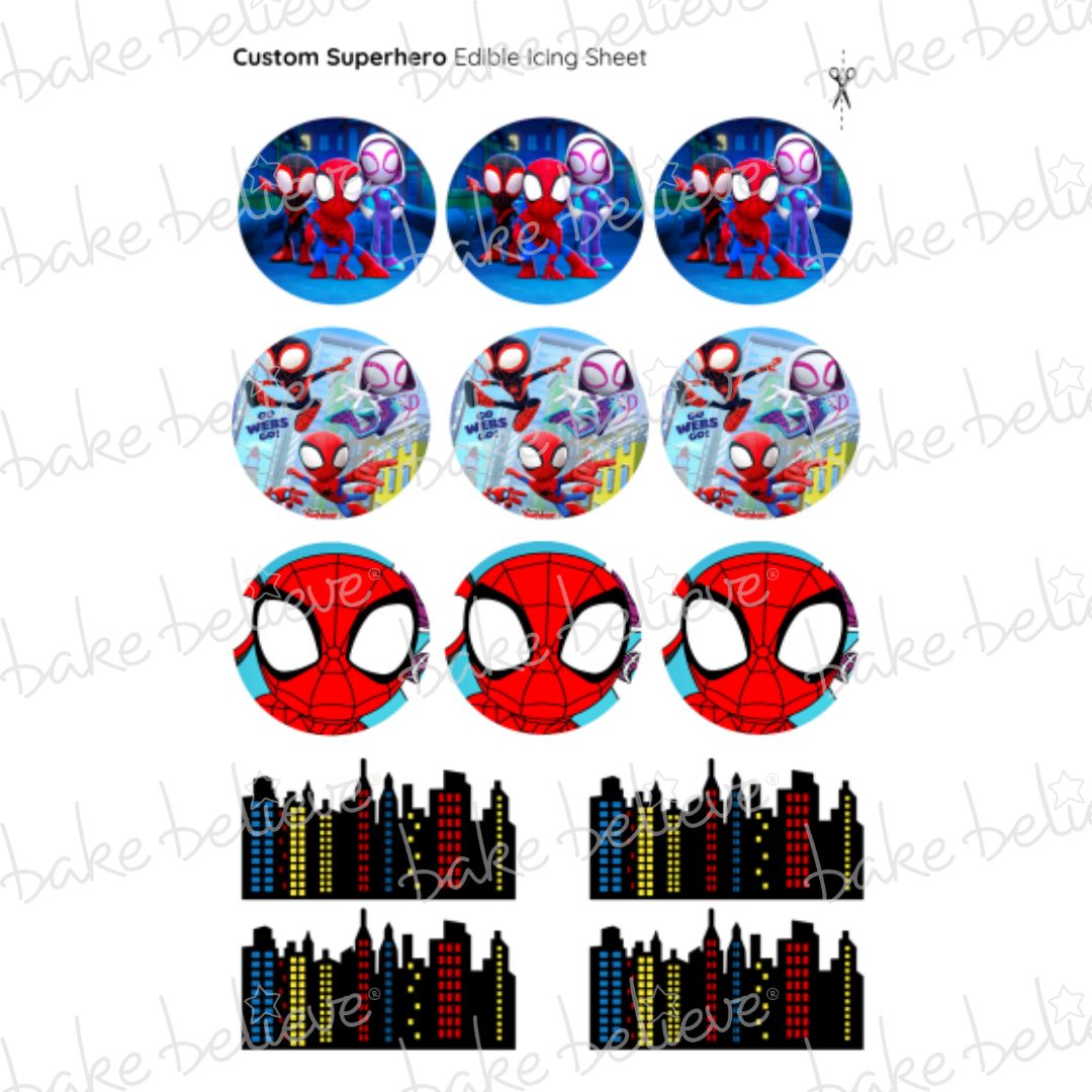 Custom Spidey Number Edible Images