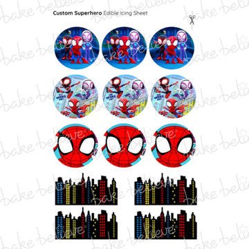 Custom Spidey Number Edible Images