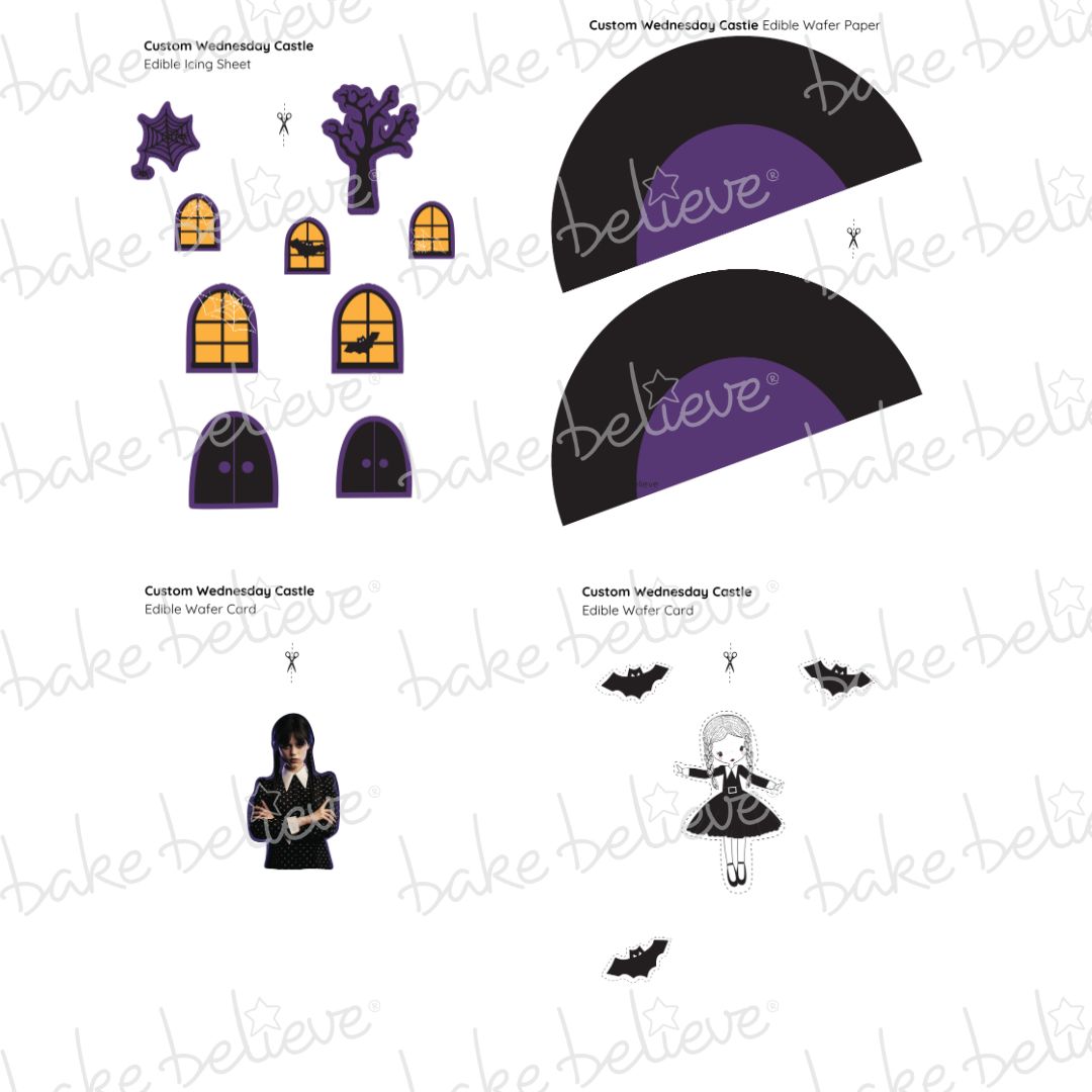 Custom Wednesday Castle Edible Images