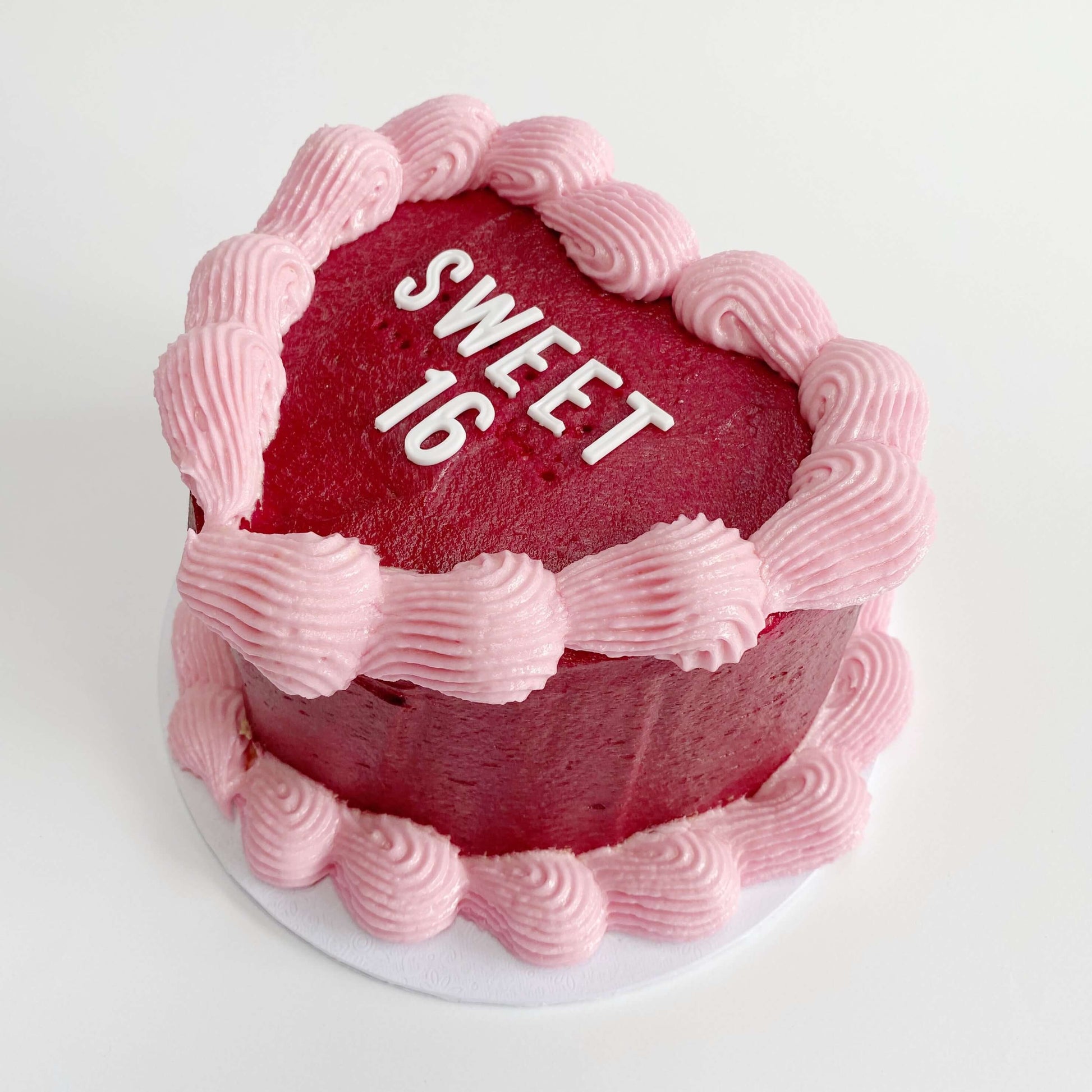 Sweet 16 Heart Cake