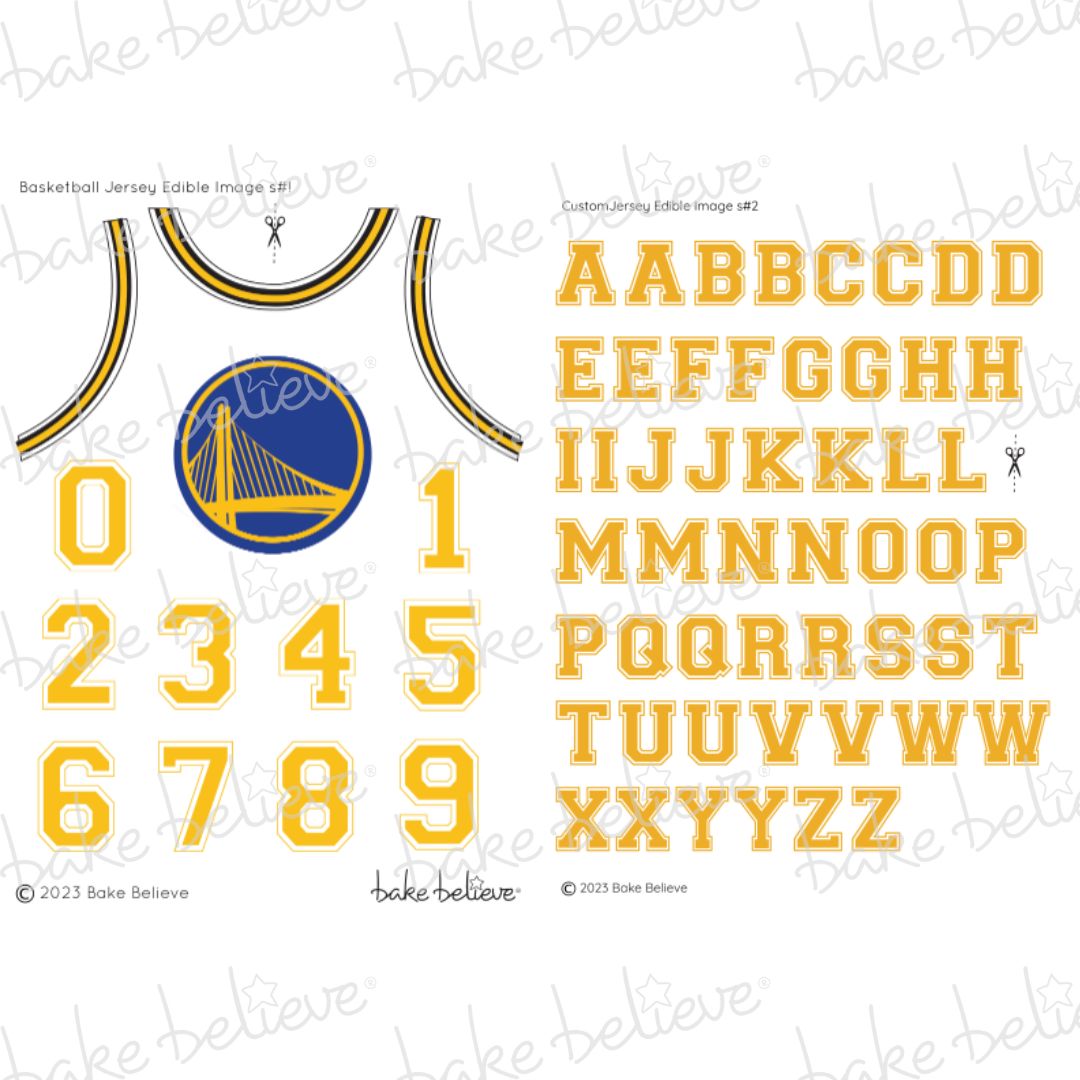 Golden State Warriors Basketball Jersey Edible Images