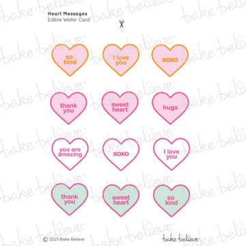 Heart Messages Edible Images
