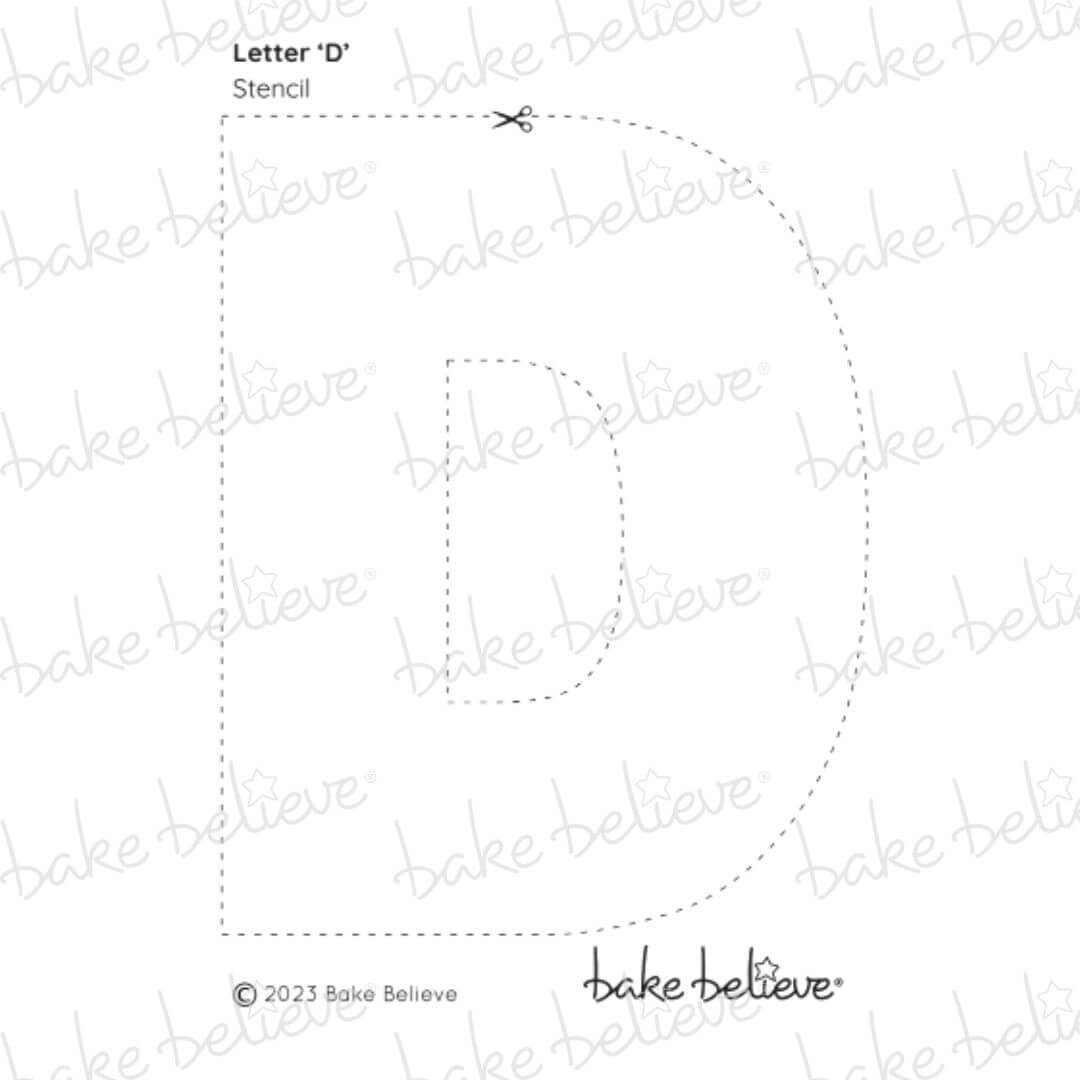 Letter D Stencil