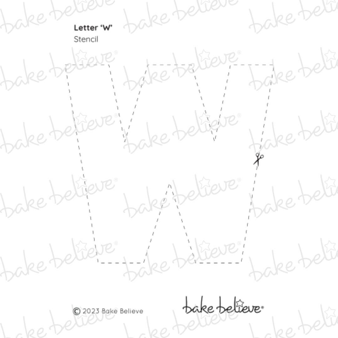 Letter W Stencil