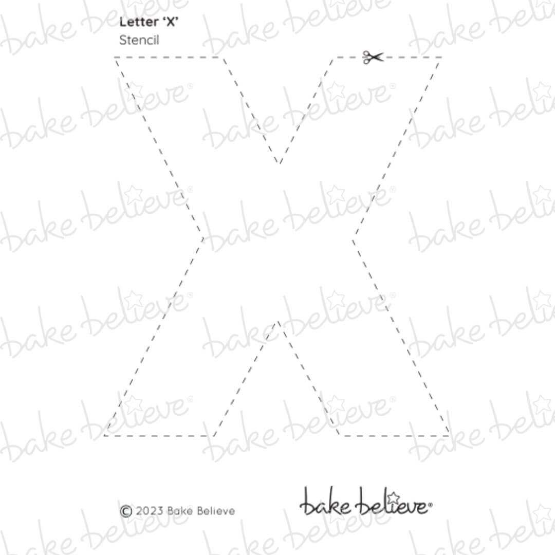 Letter X Stencil