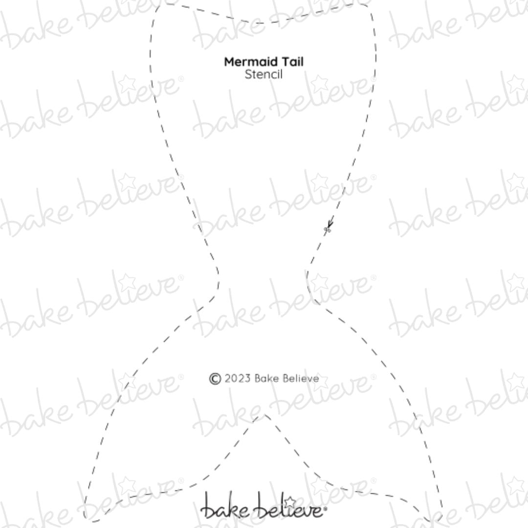 Mermaid Tail Stencil