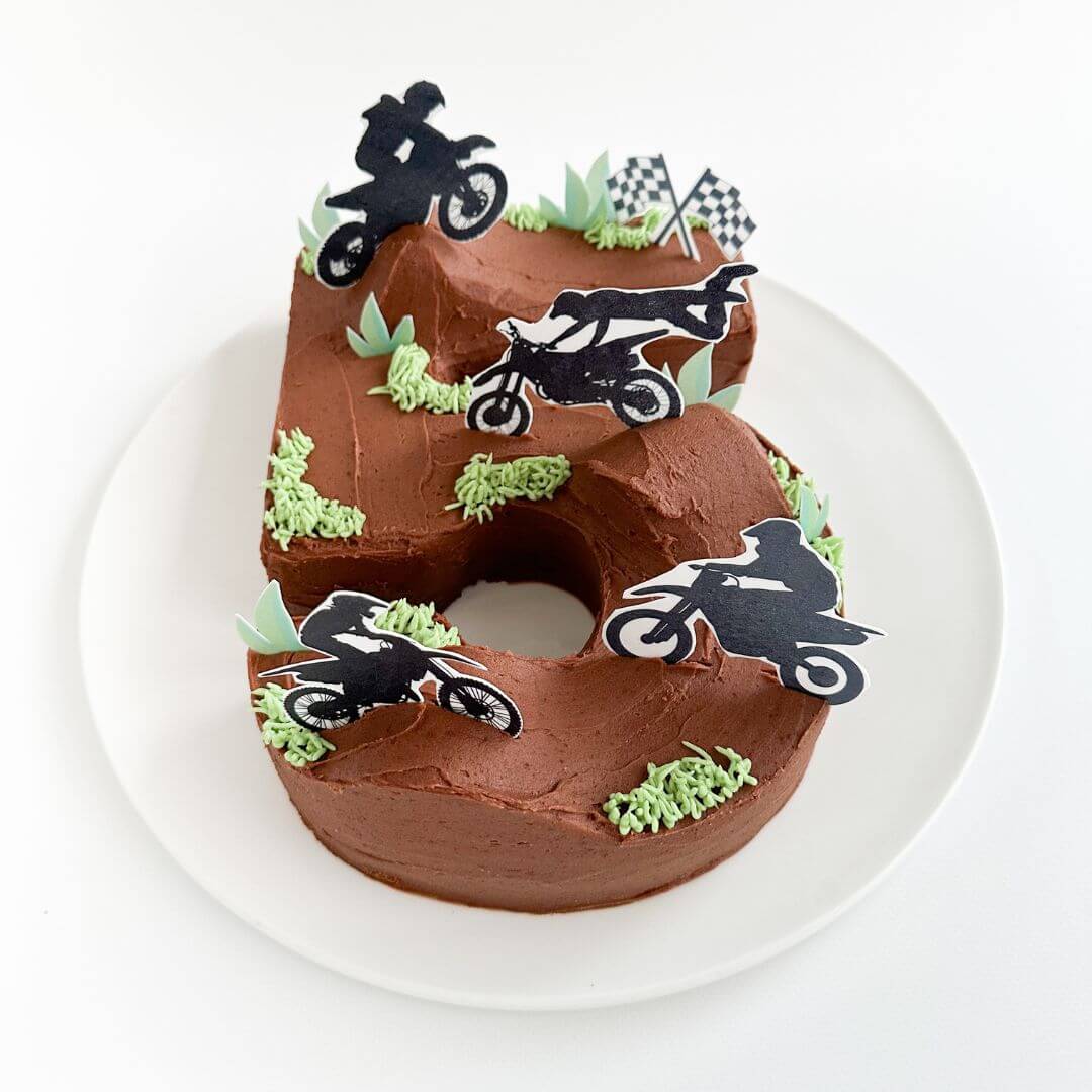 Motocross Number Cake Kit