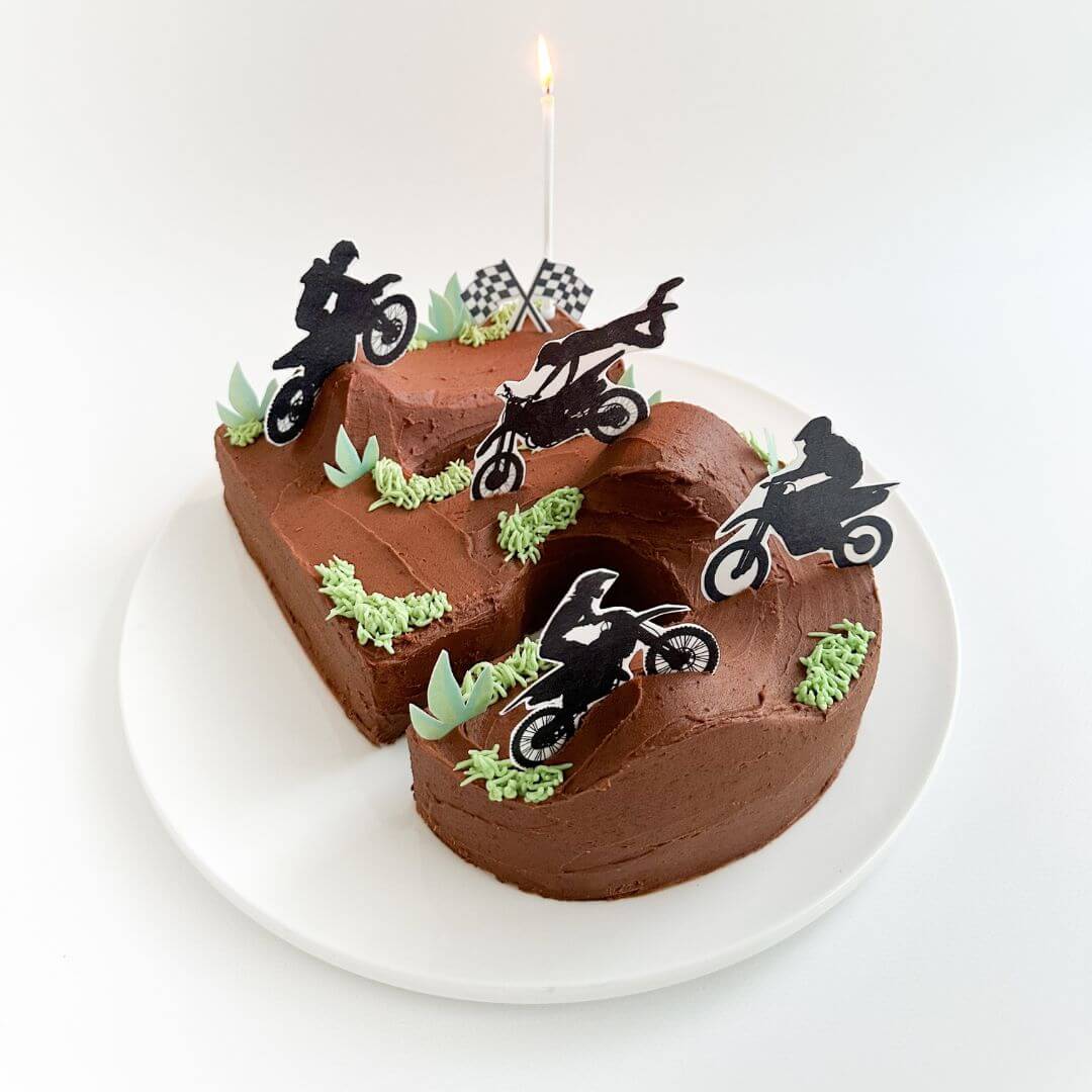 Motocross Number Cake Kit