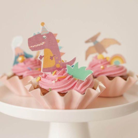 Pink Dinosaur Cupcake Kit