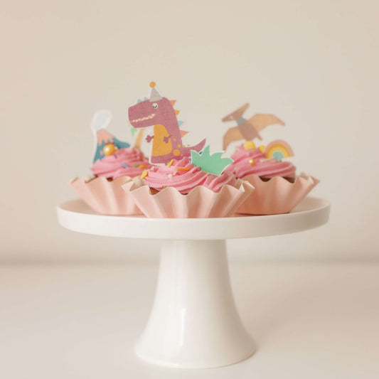 Pink Dinosaur Cupcake Kit