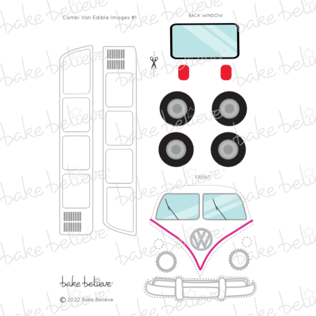 Pink Combi Van Edible Images