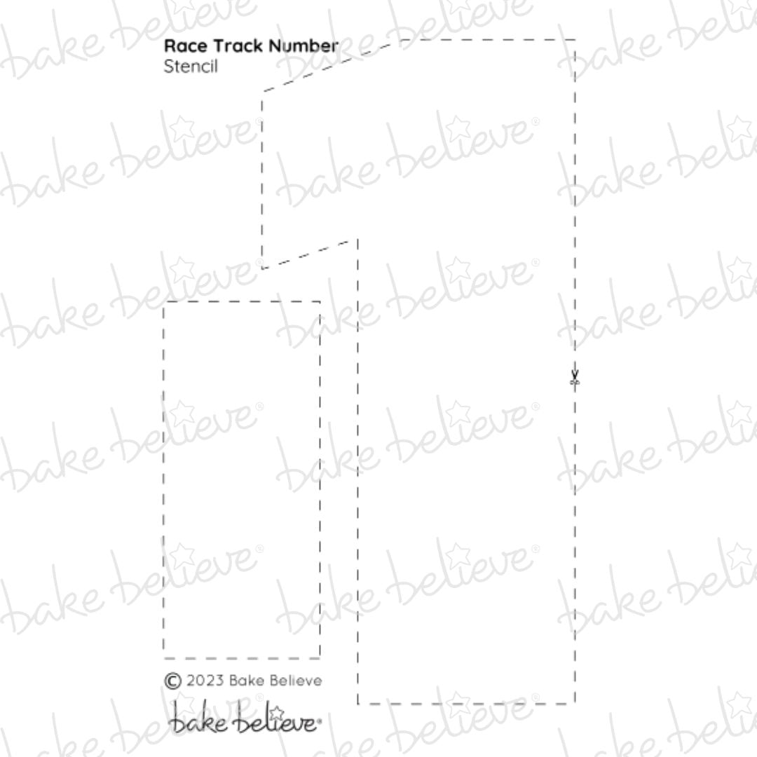 Race Track Number 1 Stencil