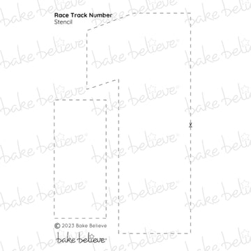 Race Track Number 1 Stencil