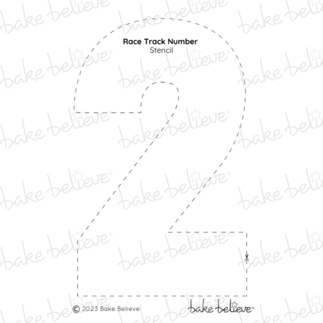 Race Track Number 2 Stencil