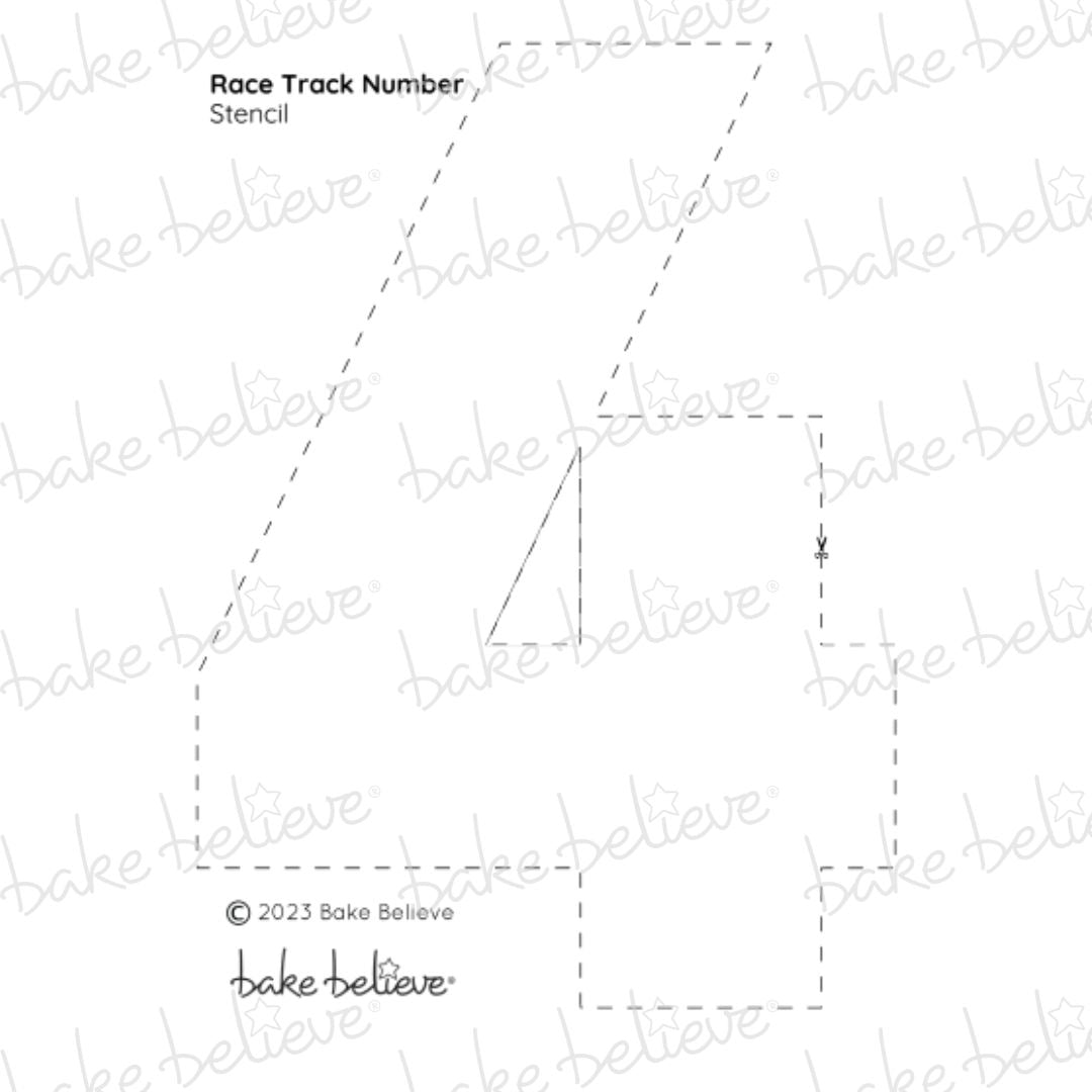 Race Track Number 4 Stencil