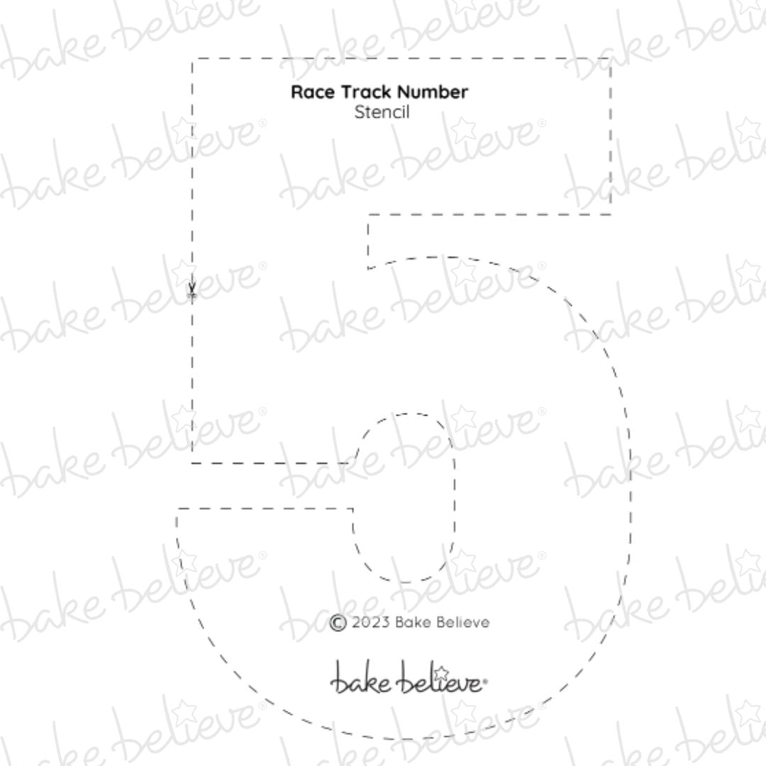 Race Track Number 5 Stencil