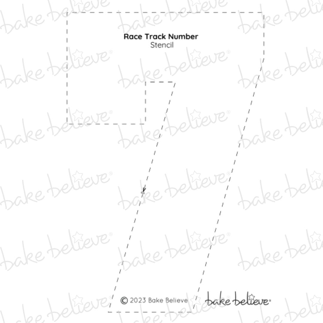 Race Track Number 7 Stencil