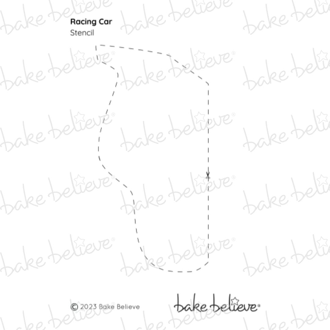 Racing Car Stencil
