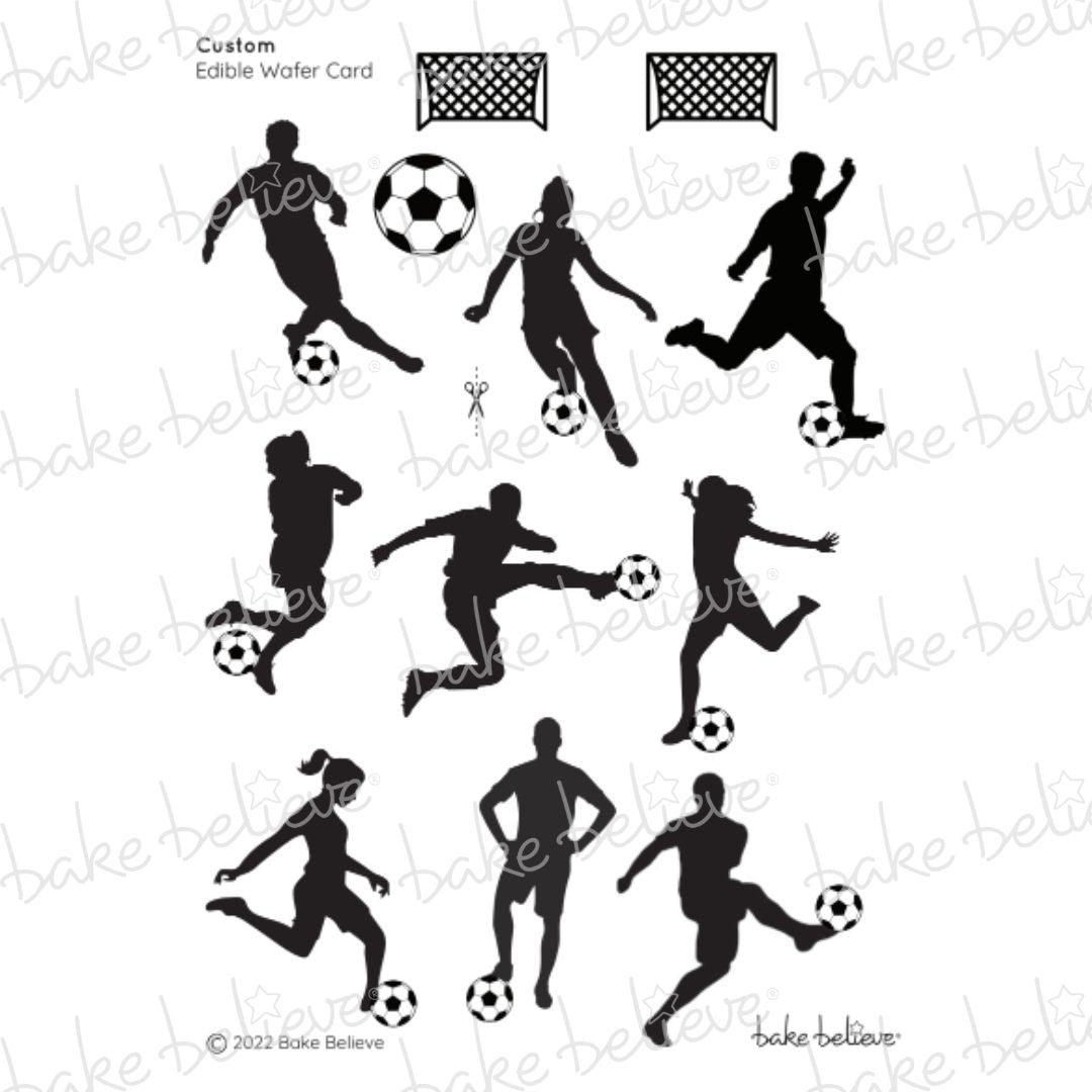 Mixed Soccer Players Edible Images