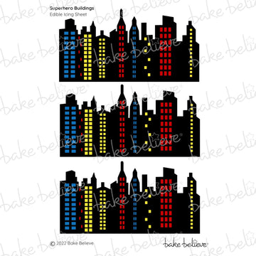 Superhero Buildings Edible Images