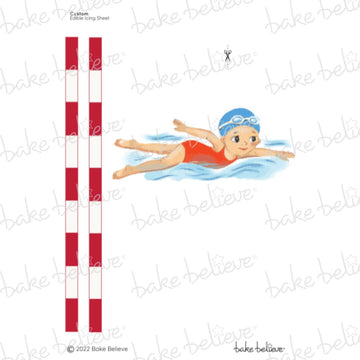 Lap Swimmer Edible Images