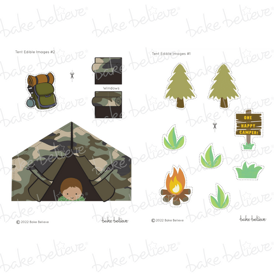 Camo Tent Edible Image Set