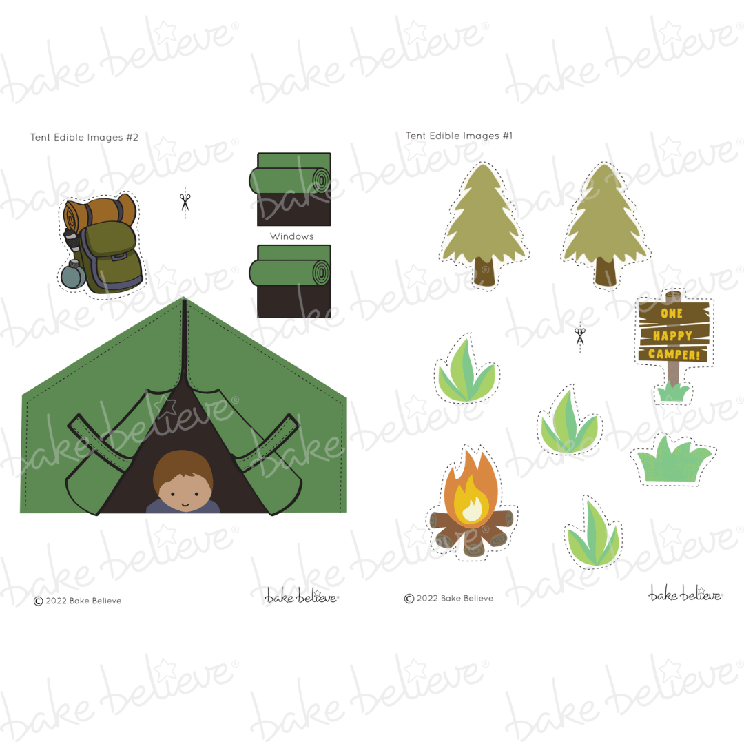 Green Tent Edible Images