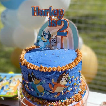 Custom Blue Dog Family Cake Kit