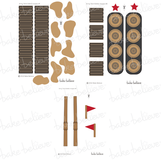 Army Tank Edible Image Set