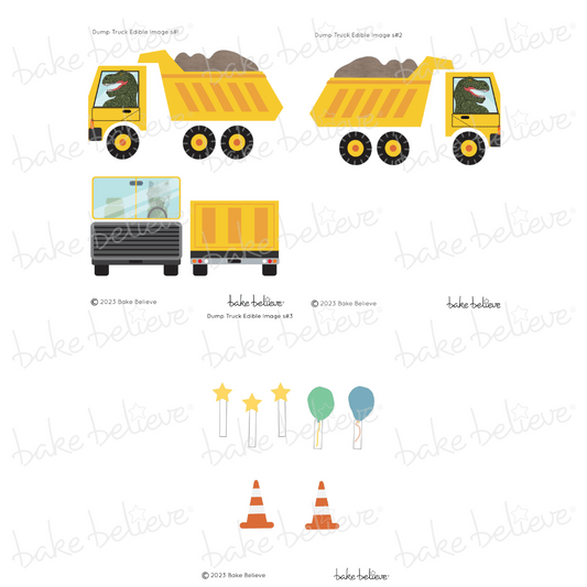 Dump Truck Edible Image Set