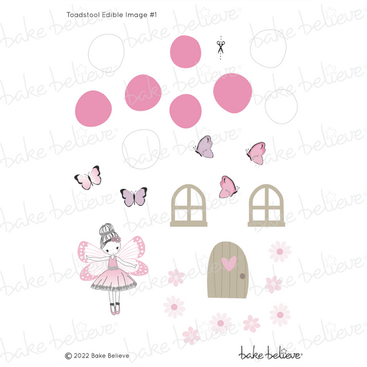 Fairy Toadstool Edible Images Set