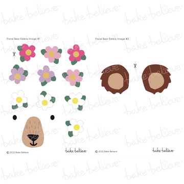Floral Bear Edible Images