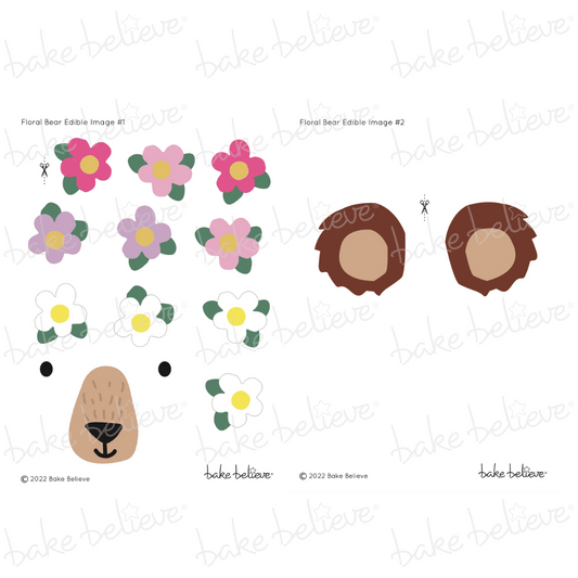 Floral Bear Edible Images