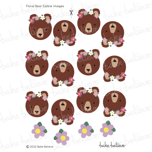 Floral Bear Edible Images