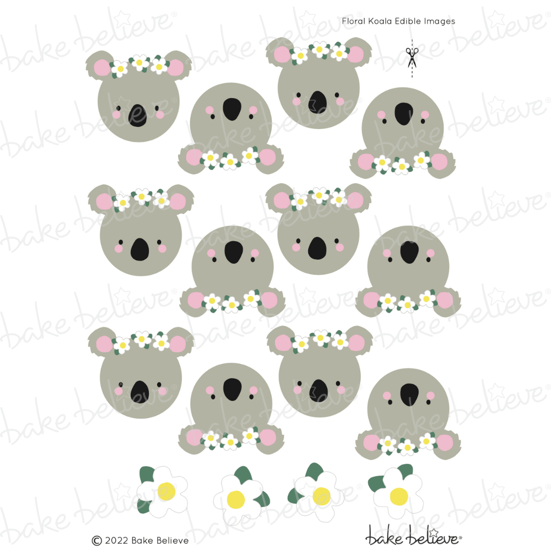 Floral Koala Edible Images